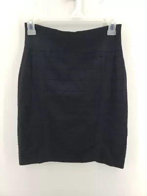 Rock & Republic Black Bandage Mini Skirt Size S Small Ribbed Concert Rock & Roll • $18.99