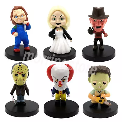 6PCS Horror Movie Action Figure Freddy Jason Bride Of Chucky Good Guy 5cm Doll • $20.99