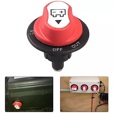 12V Car Battery Isolator Switch Cut Off Kill For Knob Marine Boat Camper 50A UK • £8.59