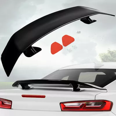 46 Universal Car Rear Trunk Spoiler Wing Glossy Black Sport Style W/Adhesive • $55.96