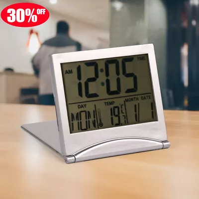 Digital Bedside LED Snooze Alarm Clock Time Temperature Day/Night Mode Clock • £4.45