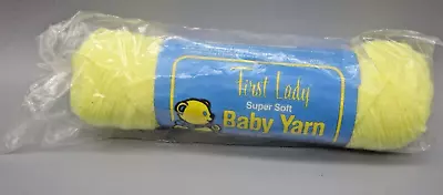 FIRST LADY~Vintage Super Soft PASTEL YELLOW 3-Ply Wintuk Baby Yarn • $6.99