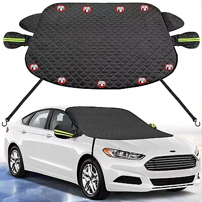 Car Windshield Snow Cover Magnetic Ice Frost Sun Shade Mirror Protector Winter • $14.99