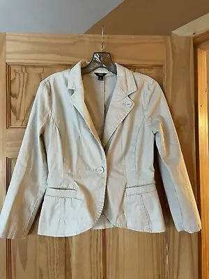 Mossimo Women's Blazer Jacket Size S Khaki Tan Stretch Button Up Lightweight • $8