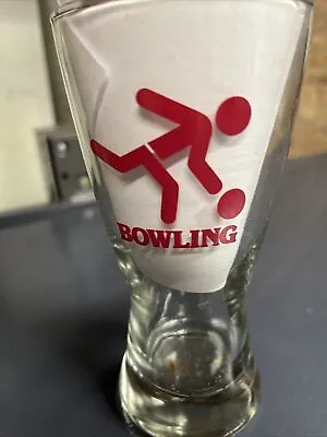 Libbey 12 Oz Schlitz Pilsner Beer Glass Vintage NOS Bowling Antique Old Mug Cup • $4.45