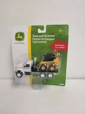 TBEK37308 John Deere ERTL Mini Ag Large Equipment White Truck W/ Skid Loader • $10.99