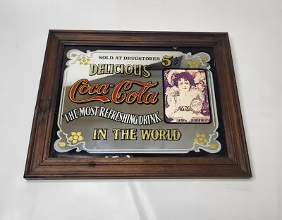 Vintage Rare Coca Cola Framed Pub Mirror 27cm X 34cm Circa 1976  • £25