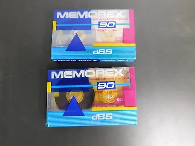 2 MEMOREX DBS 90 Blank Audio Cassette Tapes NEW • $9.95