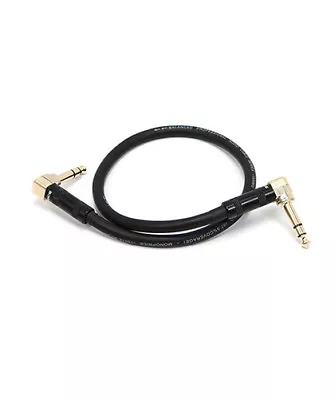 8  Inch Premium Stereo 6.3mm 1/4  TRS Male To M Right Angle Audio Cable Gold • $16.85