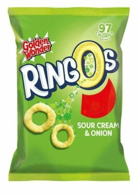 £7.49 • Buy Golden Wonder Ringo Sour Cream & Onion - 20g - Pack Of 6