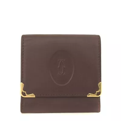 Must De Cartier Leather Coin Purse Wallet/9Y0180 • $12.50