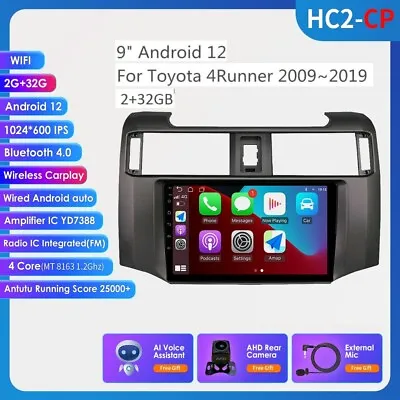 For Toyota 4Runner 2009-2019 9  Android 12 Carplay Car Stereo Radio WiFi GPS+Cam • $139.99