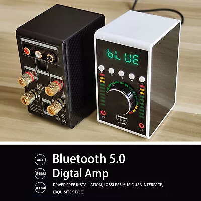 Mini Amplifier Digital HiFi Audio Bluetooth 5.0 68W+68W Home Audio Marine Car UK • £35.98