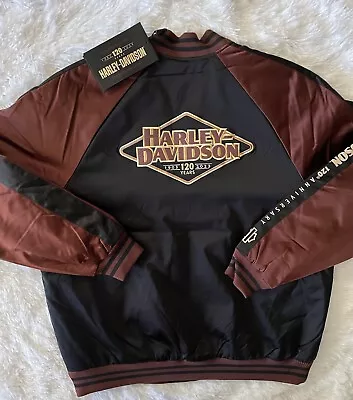 New Genuine Harley Davidson 120th Anniversary Souvenir Logo Jacket Mens Size 2XL • $109.99