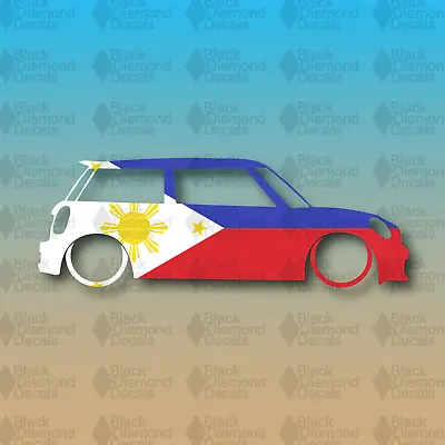 Mini Cooper Philippines Flag Cooper S R53 6  JCW Custom Vinyl Decal Sticker • $4.99