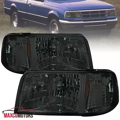 Fits 1993-1997 Ford Ranger 1PC Style 93-97 Smoke Headlights+Corner Signal Lamps • $94.49