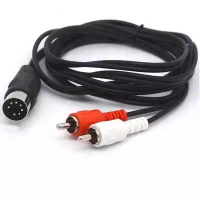 MIDI To RCA Cable 7 Pin DIN Male To 2-RCA Male Audio Connector Lead For Bang... • $20.76