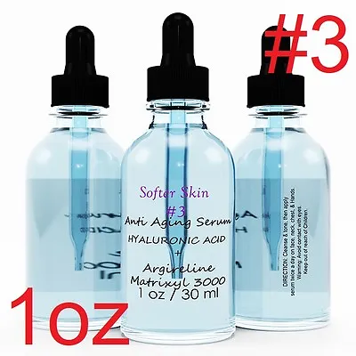 #3 1 OZ Argireline Matrixyl 3000 Peptide Cream For Face Hyaluronic Acid Serum • $7.49