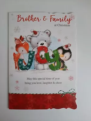 Brother And Family Christmas Card 7 X5   • £1.99