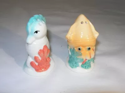 Pair Of Seahorse & Squid Salt & Pepper Shakers • $7.99