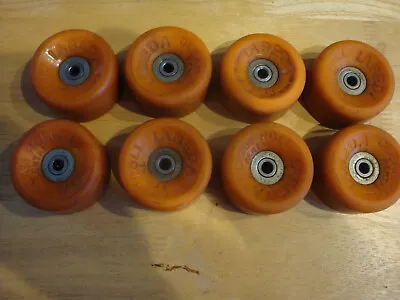 Vintage Labeda Clean Roll Rental Roller Skate Skating Wheels & Bearings-Set Of 8 • $39