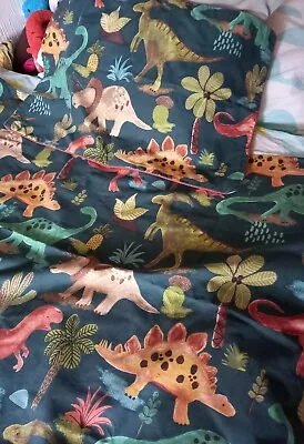 Kids Toddler Cot Bed Bedding Set Duvet Pillowcase Dinosaurs • £3.50