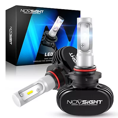 NOVSIGHT 50W 8000LM 9005 HB3 LED Headlight Bulbs Kit High Low 6500K White Bright • $20.99