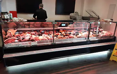 Serve Over Counter Meat Display 3.13m Deep  Fresh Meat Commercial Fridge Samos • £4750