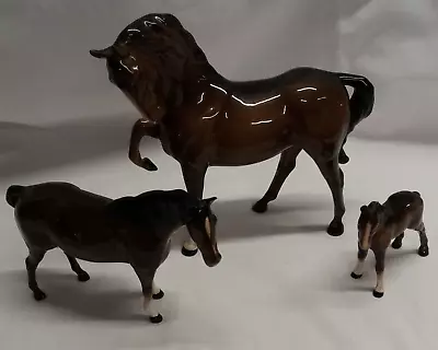 Set Of 3 Beswick Horses (H20) • £20