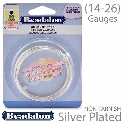 Beadalon Silver German Wire 14 16 18 20 22 24 26 Gauge German Wire Jewelry • $4.28