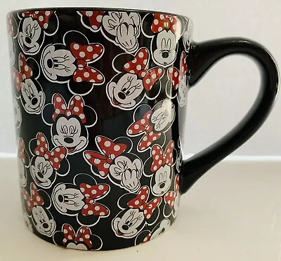 Disney Minnie Mouse MUG Cup - Black Mug Red White Polka Dot Bow Coffee Tea • $5.50