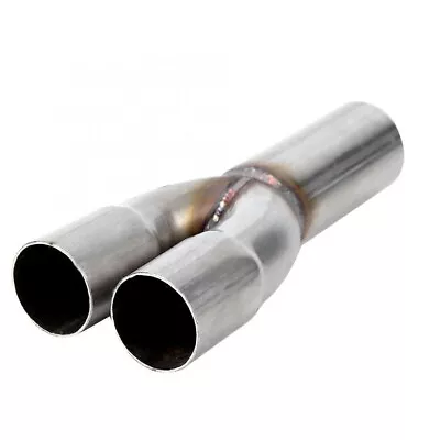 2-1 T304 Steel Exhaust Merge Collector Dual 1.5  ID Inlet Single 1.75  OD Outlet • $25.99