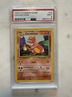 $15 • Buy Pokemon Charmeleon Base Set Unlimited 24 PSA 9