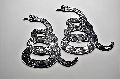 (2) Don't Tread On Me Gadsden Flag 3d Car Emblems Stickers Decal. Rattle Snake • $12.95