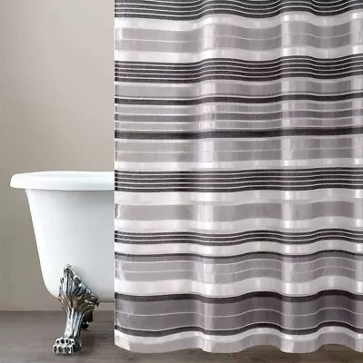 $20.23 • Buy JINCHAN FABRIC SHOWER CURTAIN FOR BATHROOM STRIPE PATTERN 70x72 IN WITH HOOKS