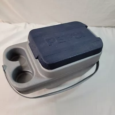 Vintage Pepsi Car Truck Console Cooler Cup Holder Gray & Blue Great Condition • $48