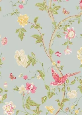 1 Laura Ashley Summer Palace Pale Duck Egg Wallpaper Roll • £10