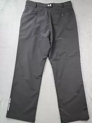 Under Armour Pants Mens 34x30 Black Golf Performance Activewear Elastic Waist • $24.99