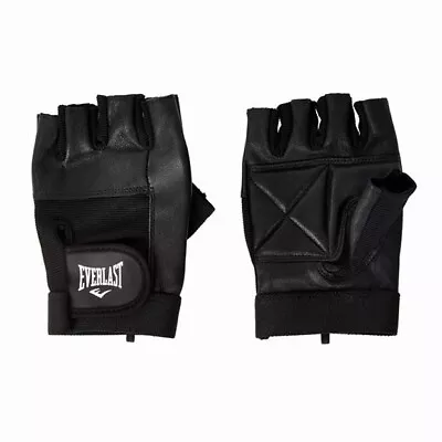 £4.44 • Buy New Weightlifting Fitness Gym Training Leather Cycling Gloves Size Small Black