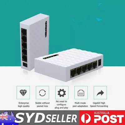 5 Port 1000Mbps Gigabit Desktop Switch RJ45 LAN Fast Network Ethernet HUB Shunt • $26.39