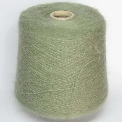 Green Italian Mohair With Silk Yarns On Cone 0.22 Lb /100 Grams For Knitting • $35