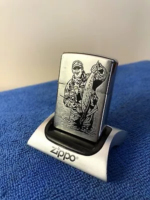 Zippo Fisherman Lighter - Brushed Chrome • £20.25