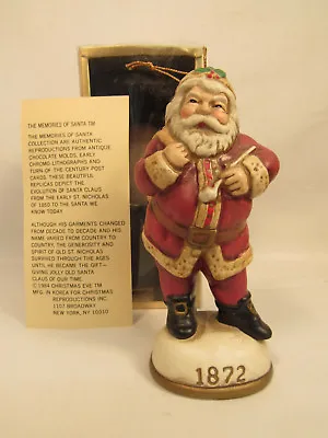 Vintage Memories Of Santa Claus Collection Ornament 1872 Don Warning Creator  • $22