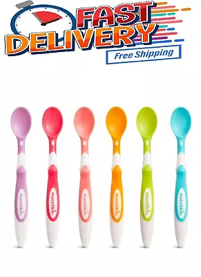 Munchkin Soft-Tip Infant Spoon BPA Free Multi-Color 6 Count • $7.15