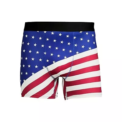 NWT Mens Boxer Briefs Underwear M 3XL 3X Big Patriotic American Flag • $9.95