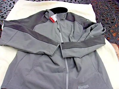 NWT Marmot Gravity Zippered Jacket Men's XXL Gray Polyester Pockets Cinch • $47.99