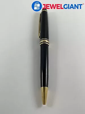 Montblanc Meisterstuck Ballpoint Pen Black W/gold-tone Accents Working #ey722 • $48