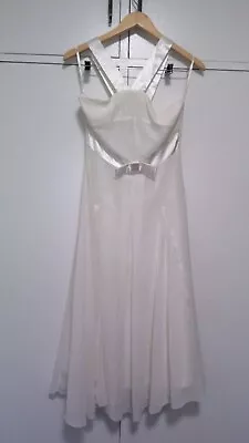 White Vintage Dress With Shoulder Straps  • $15