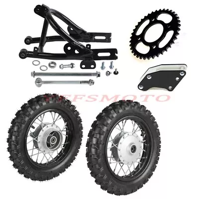 2.50-10 Drum Brake Tyre Rims Wheel Swing Arm For Mini Pit Dirt Bike 50cc 70cc 80 • $309.14