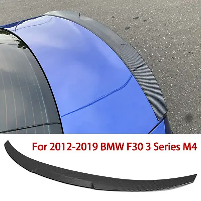 $56.89 • Buy Carbon Fiber Trunk Highkick Spoiler Wing Lip For BMW 3 Series F30 2012-2019